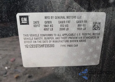 2017 Chevrolet Malibu 1Lt from USA, damaged, VIN 1G1ZE5ST5HF235380